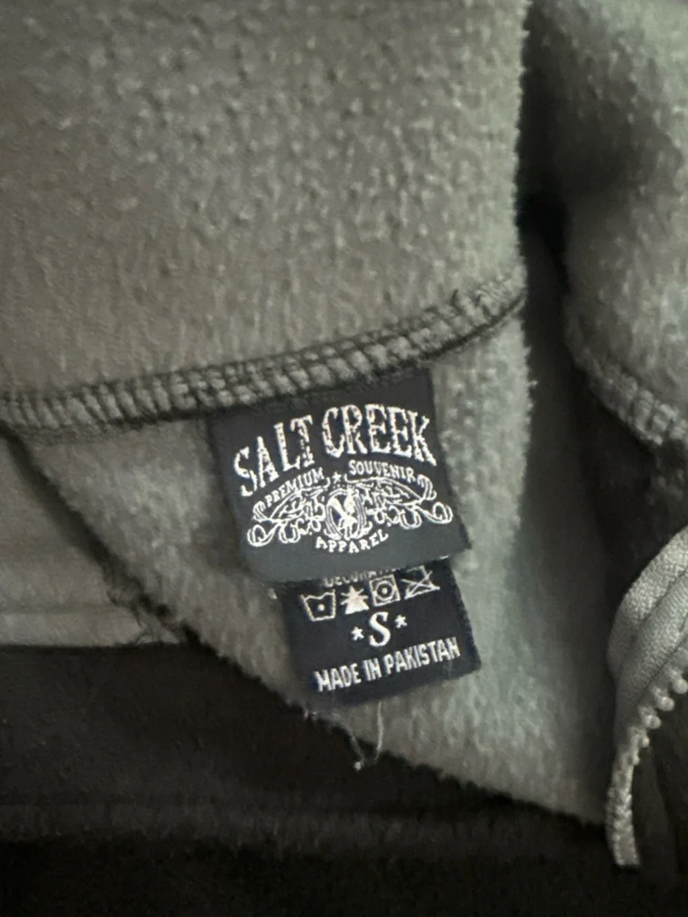 Houston Two-Tone Quarter-Zip Fleece Pullover - Black & Gray - Picture 3 of 3